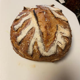 不用铸铁锅烤的简易欧包（sourdough bread）