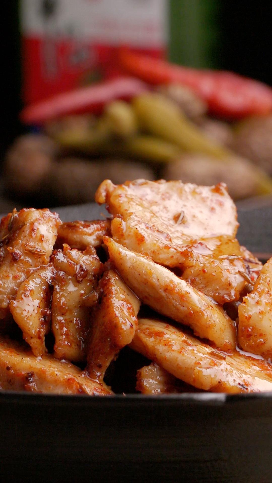 烧烤味鸡胸肉的做法