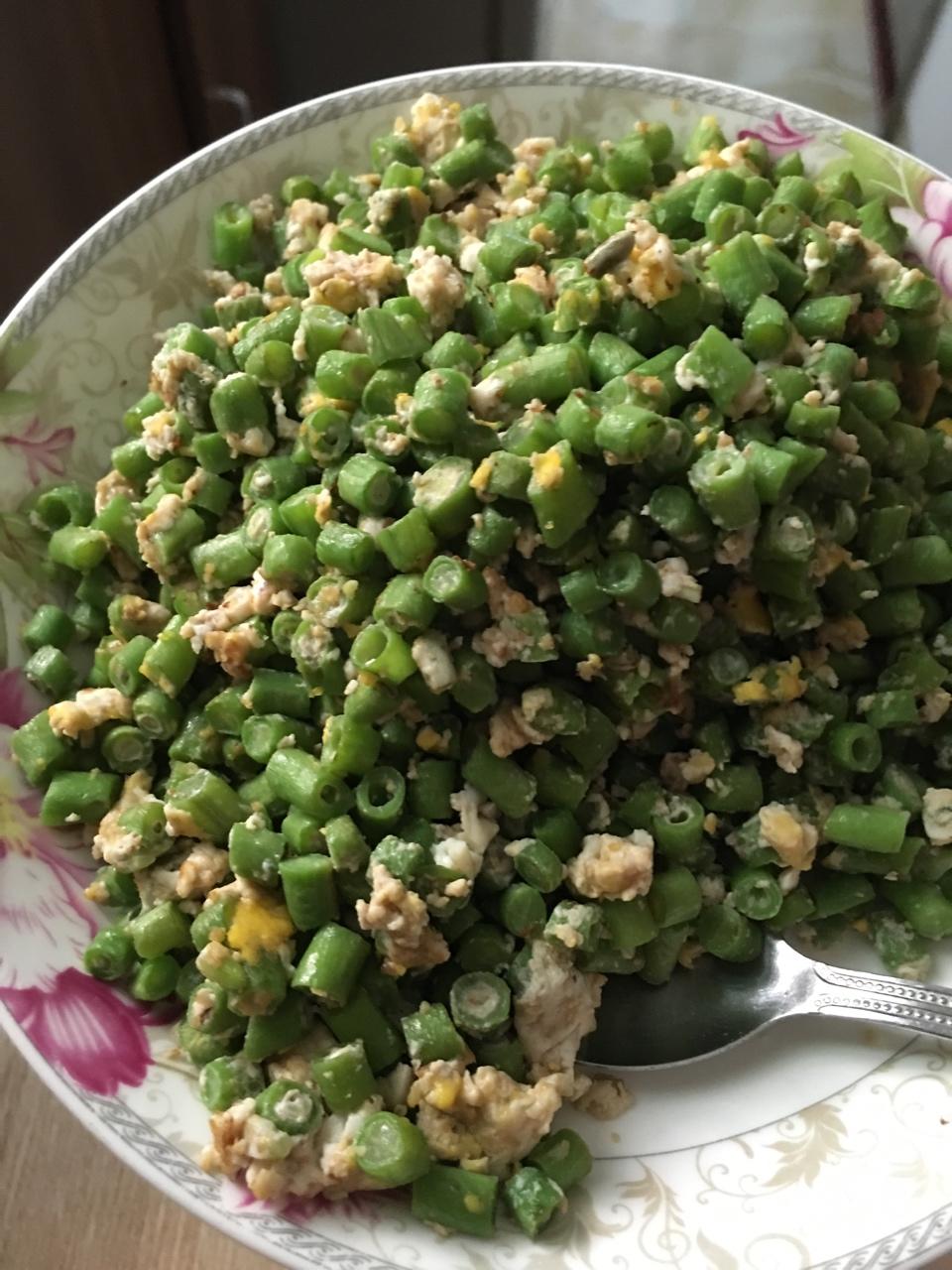 豆角炒鸡蛋