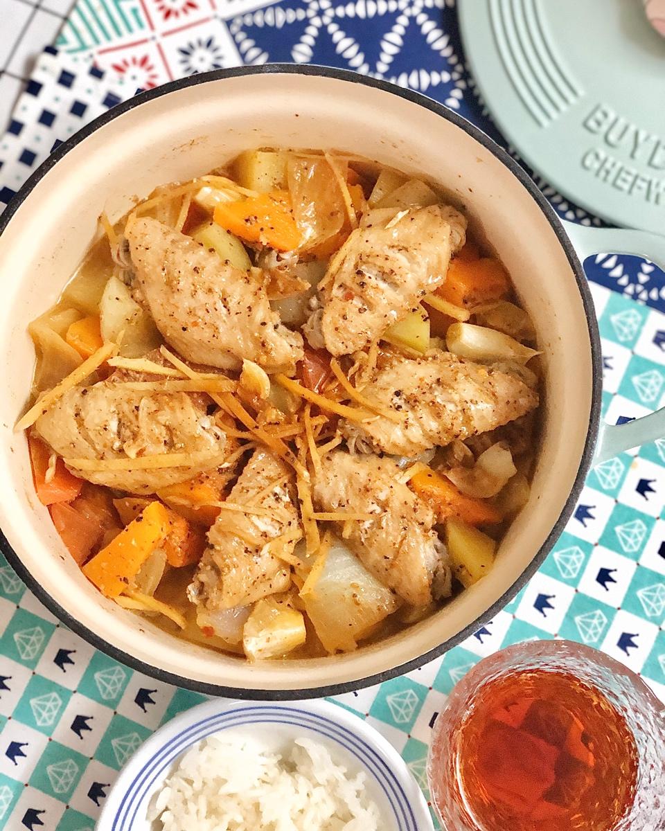 【北鼎珐琅铸铁锅食谱】时蔬焖鸡翅
