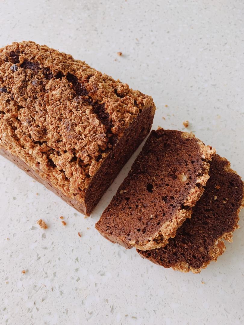 摩卡花生酥全麦快手面包丨健康·烘焙