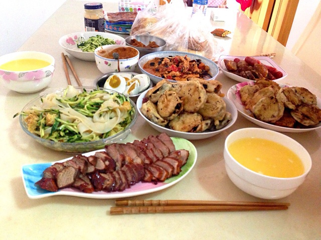 为家人做晚餐