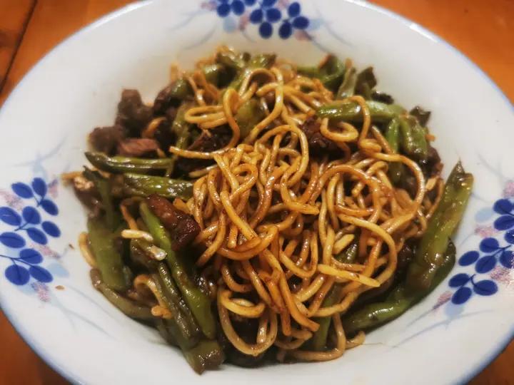 地道老北京扁豆焖面 豆角焖面 太好吃小心吃撑哦
