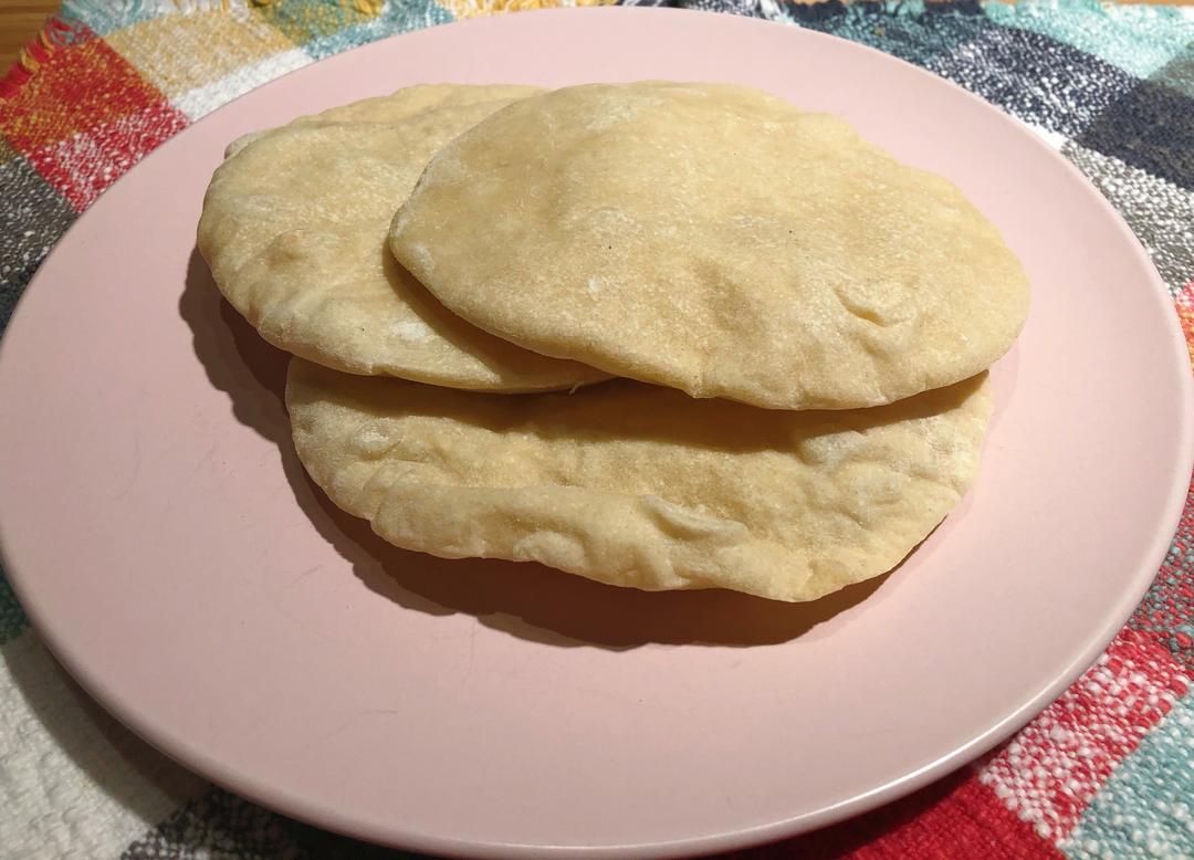 皮塔饼 pita bread 超简单的地中海饼的做法