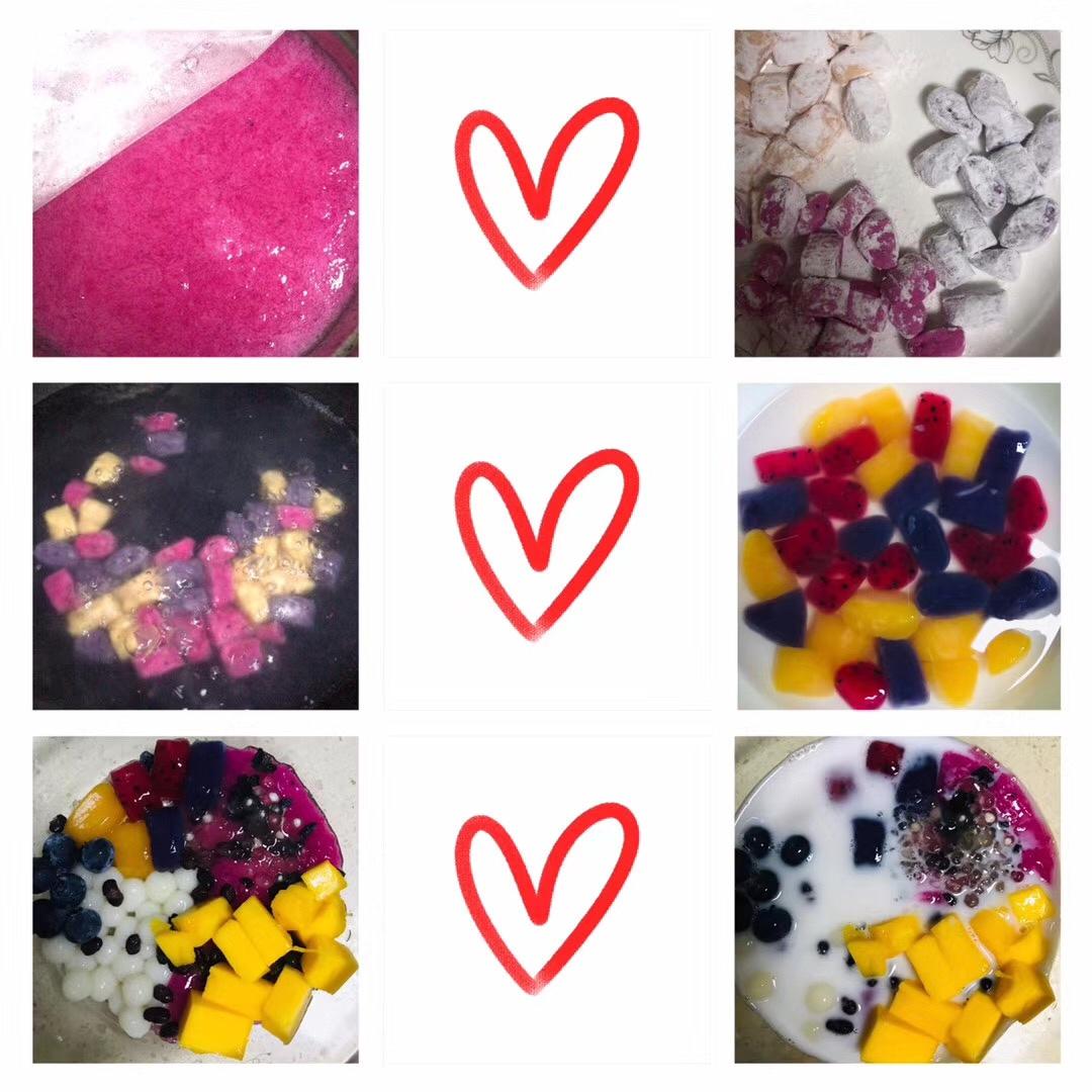 火龙果芋圆，2⃣️（附上窍门详细比例）