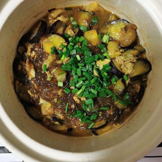 茄子肉末粉丝煲