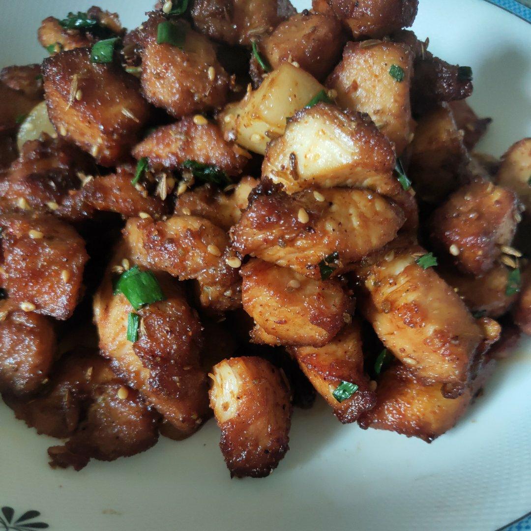 孜然蒜香鸡胸肉