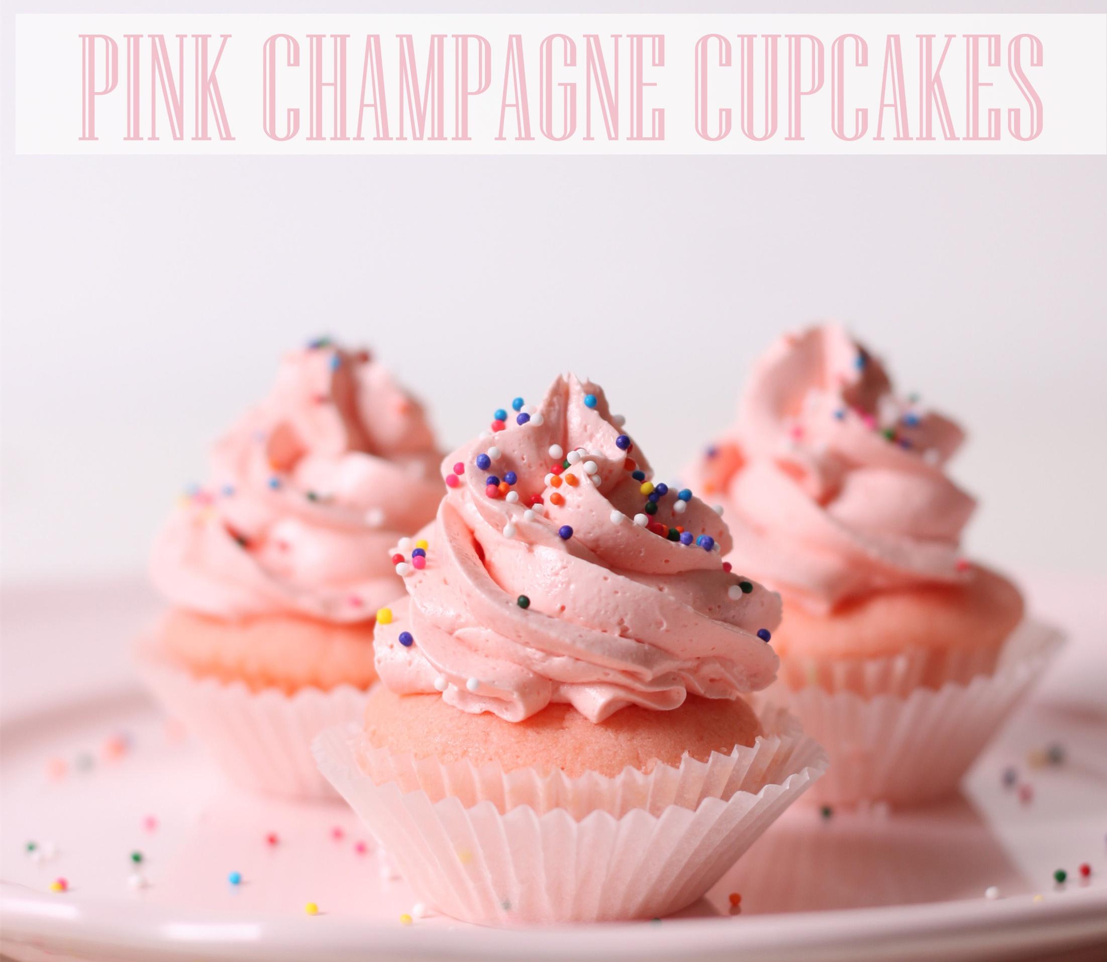 Pink Champagne Cupcakes（粉色香槟杯子蛋糕）的做法