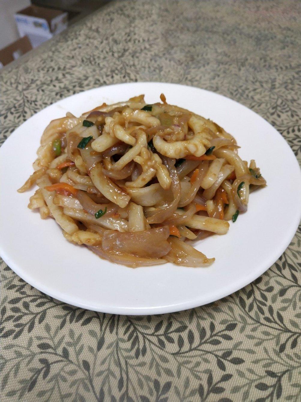 鱿鱼炒年糕