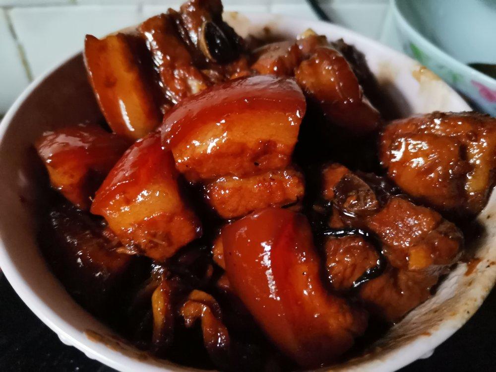 不硬不柴、果味红烧肉