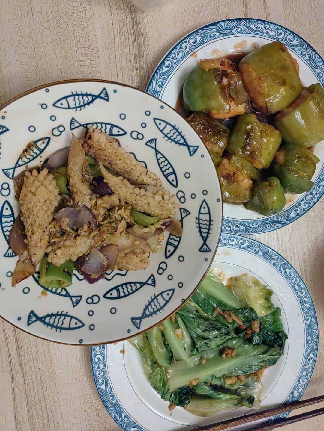 超下饭的青椒酿虾滑