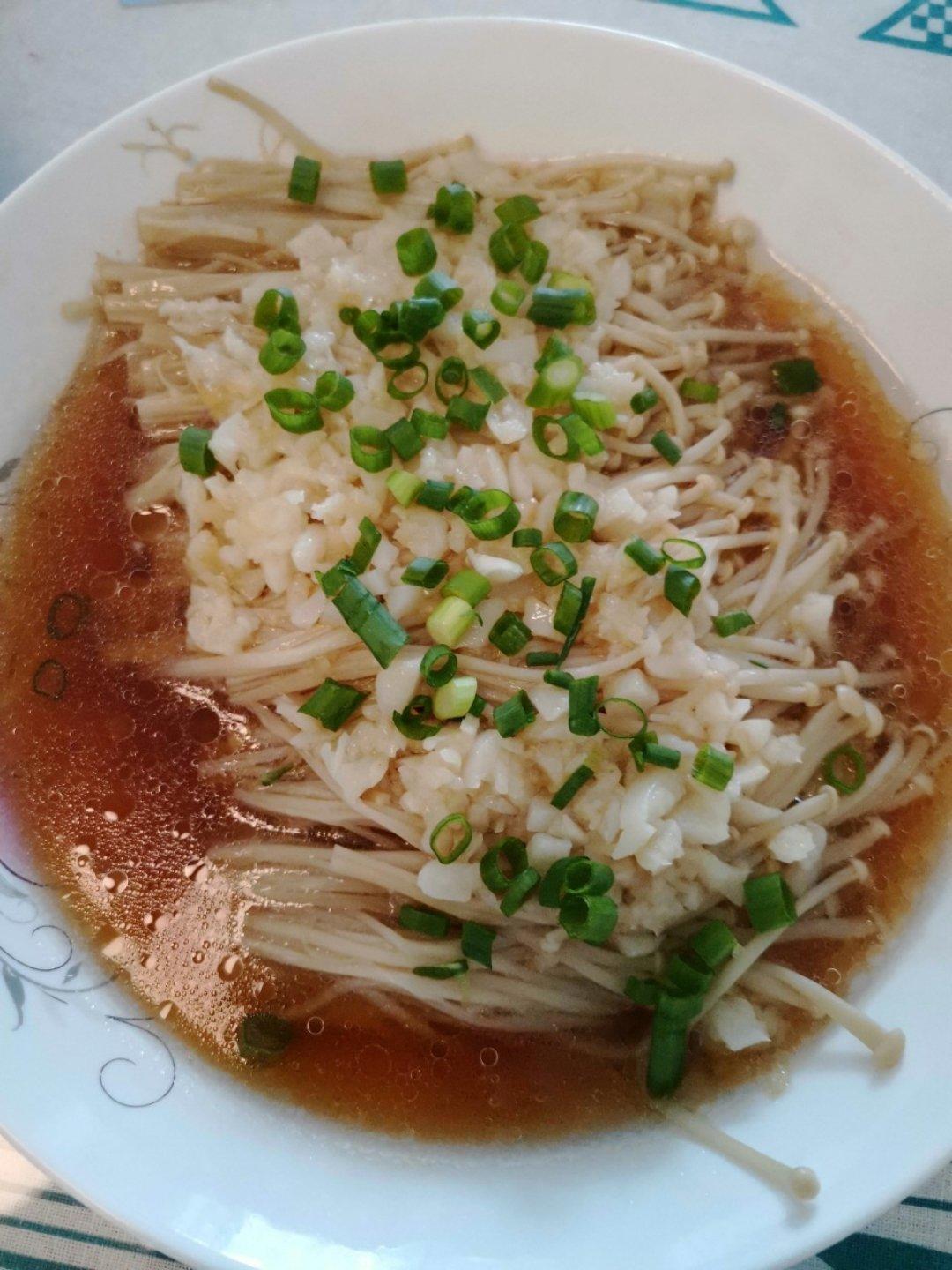 蒜蓉蒸金针菇