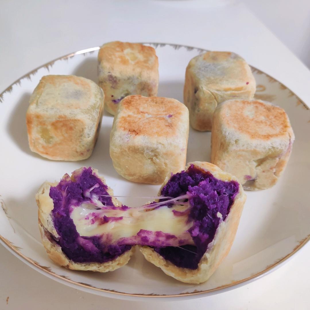 网红爆浆紫薯仙豆糕(低卡版)超长拉丝