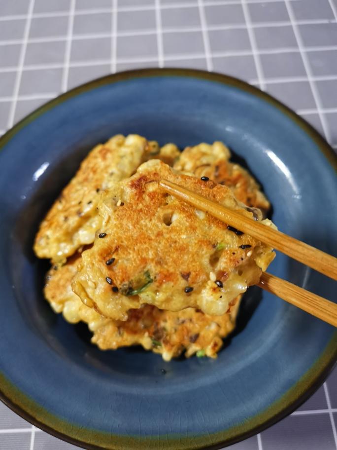 ~香煎低卡蘑菇玉米鸡胸肉饼～的做法