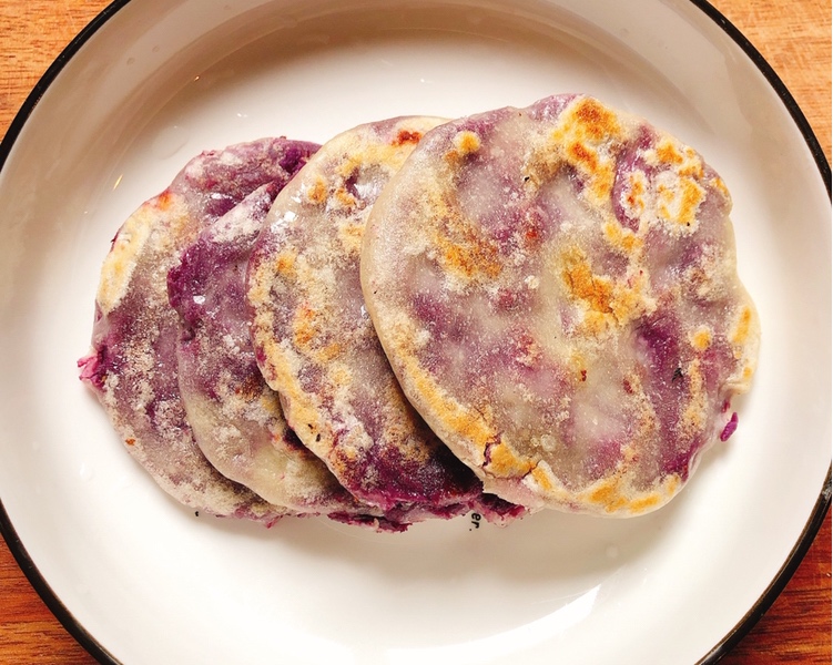 牛奶紫薯饼的做法