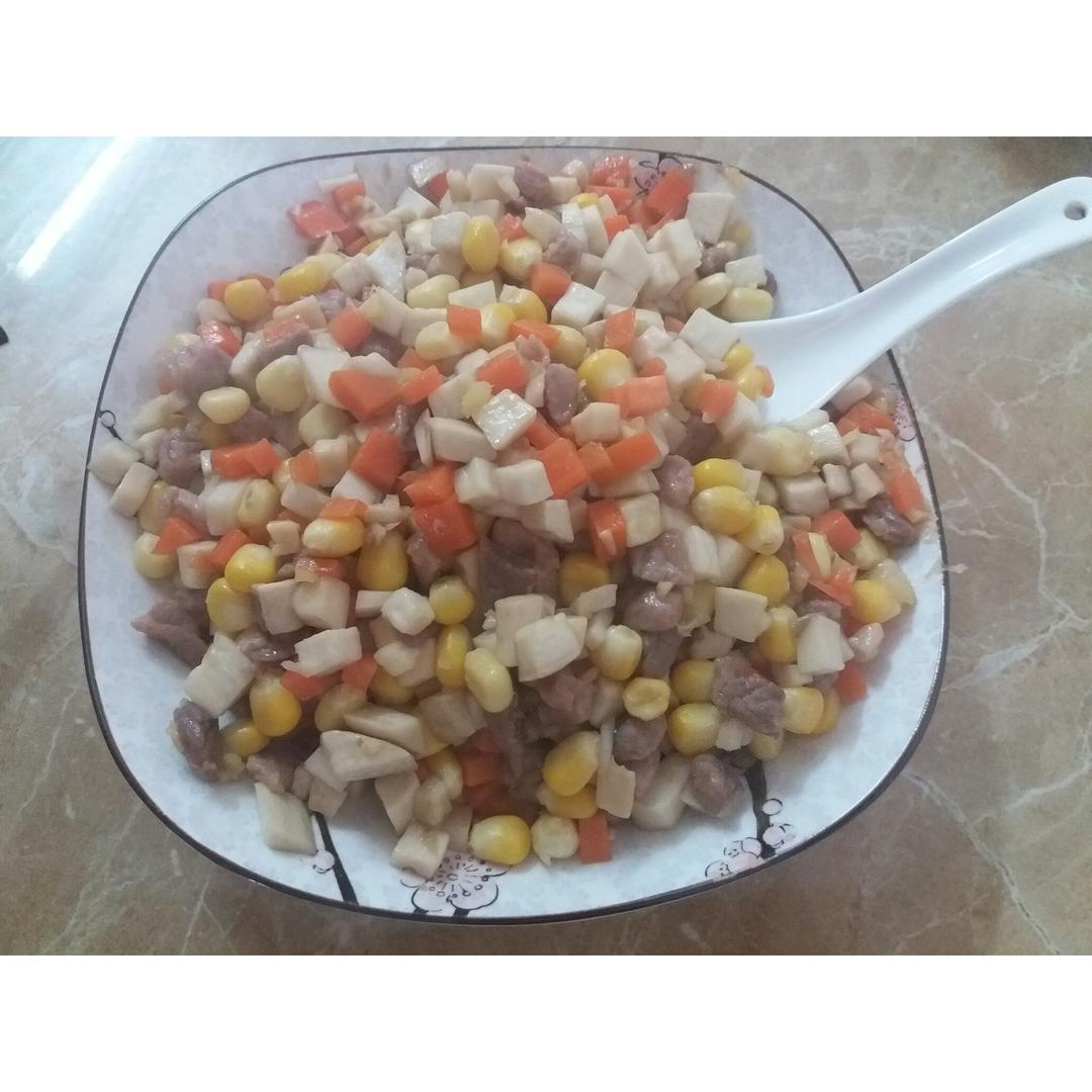 杏鲍菇炒玉米