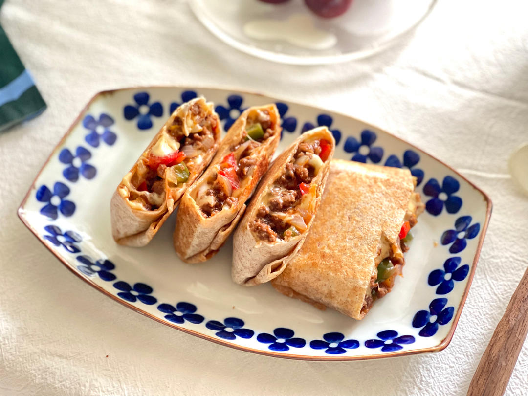 牛肉(酱)芝士卷饼