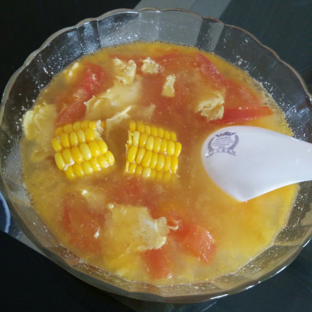 西红柿豆腐玉米汤