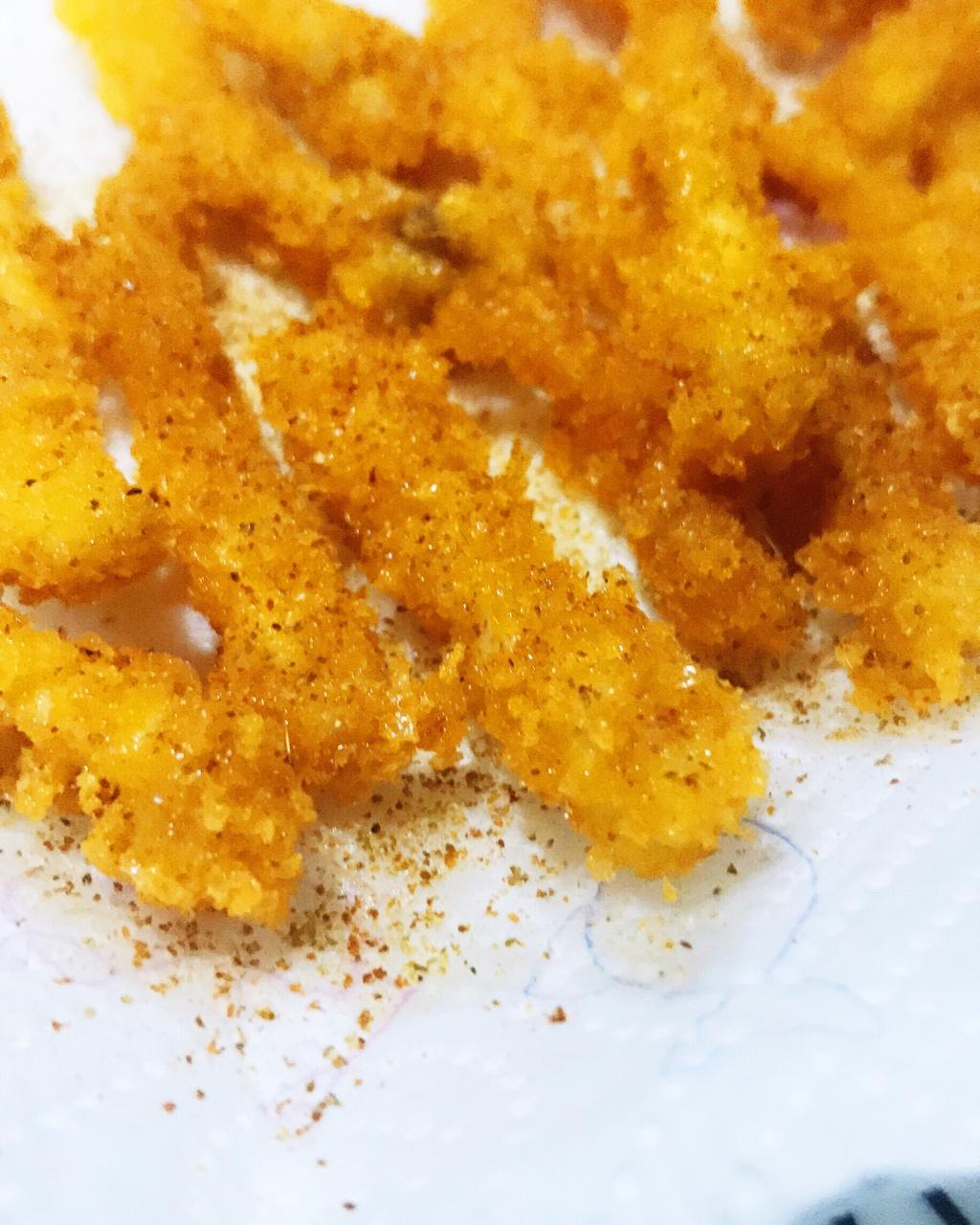 章鱼小丸子和鱼丸粗面做的奥尔良鸡柳