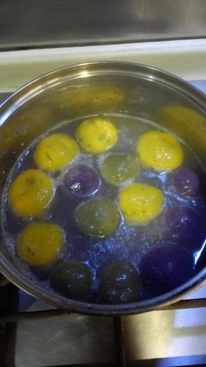 三色汤圆——南瓜&紫薯&抹茶汤圆的做法 步骤8