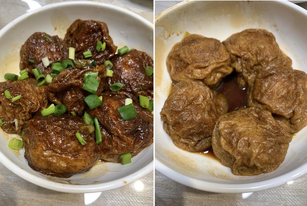 红烧油面筋塞肉                     （起死回生版）