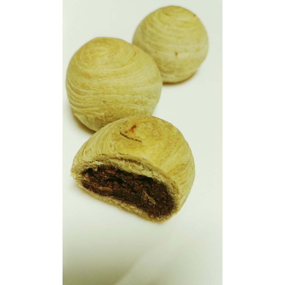 香酥掉渣的抹茶红豆酥