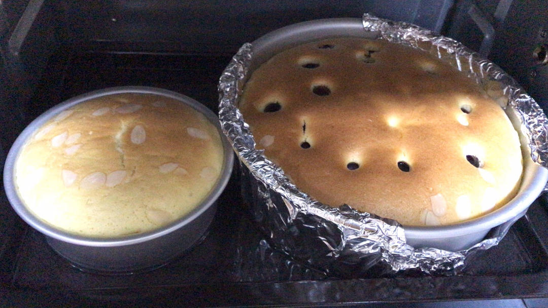 减脂期吃的蓝莓酸奶蛋糕（无油）