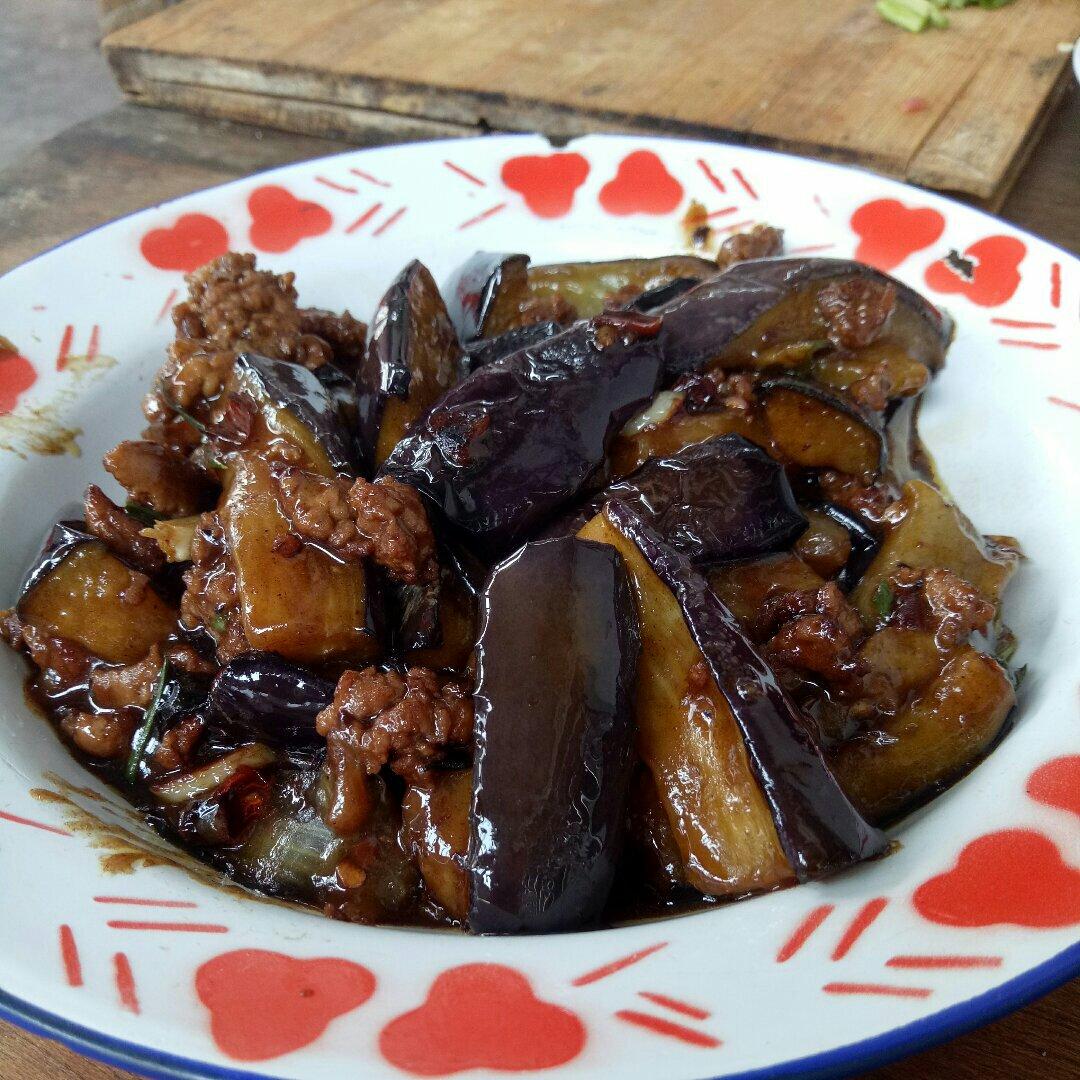 红烧肉沫茄子