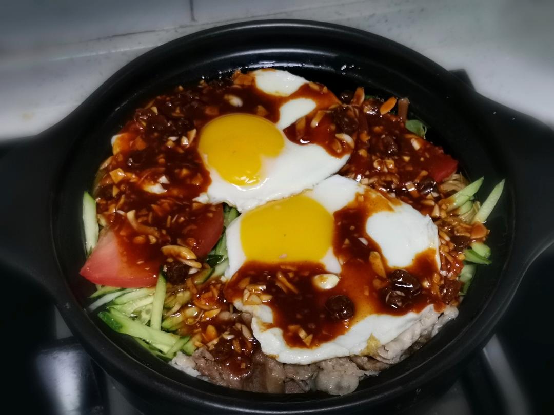 家庭版 简易 石锅/铁锅 韩式拌饭