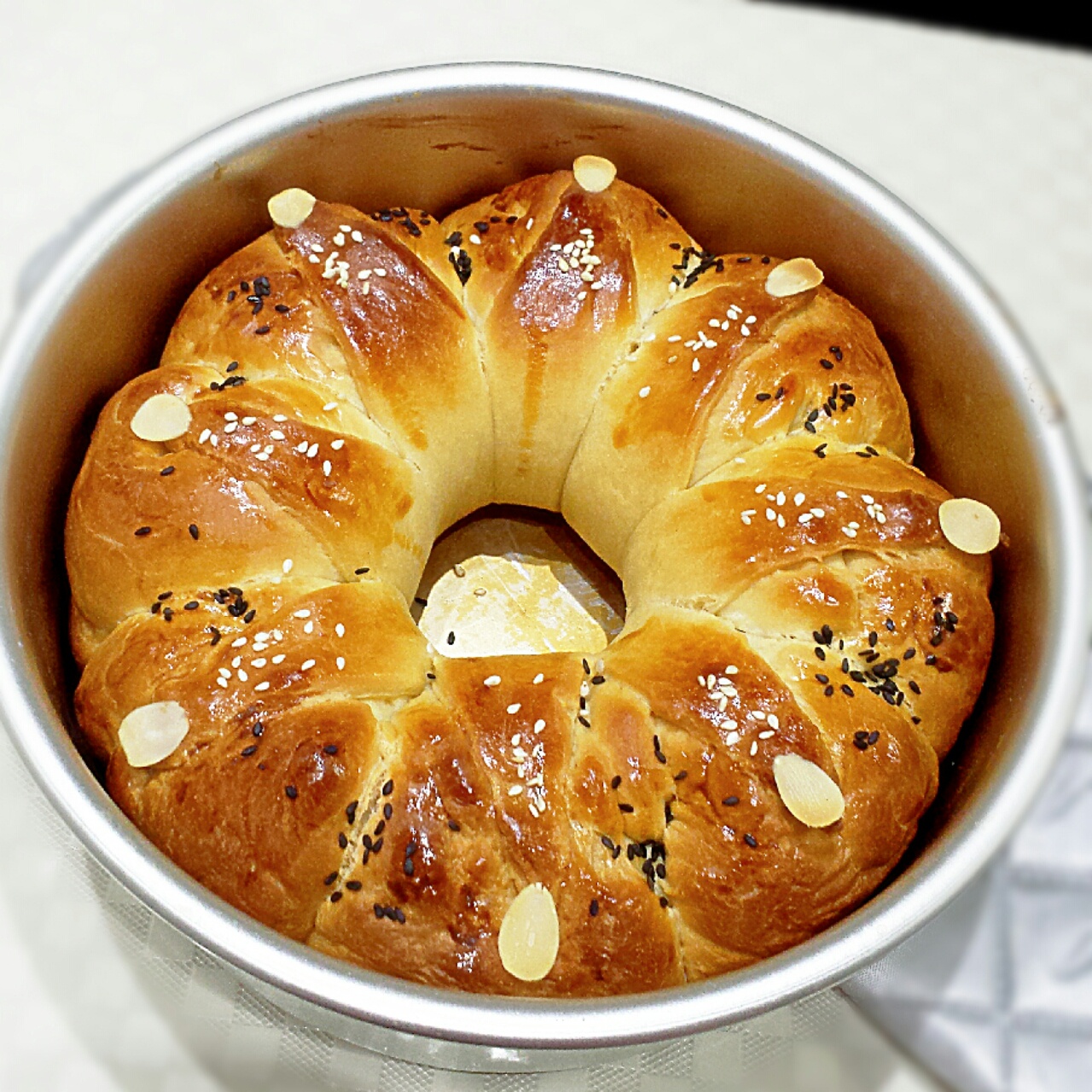 皇冠花朵面包（面包机版和面）