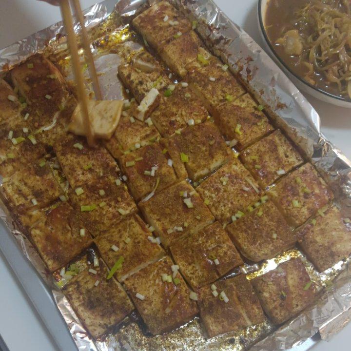 香辣孜然烤豆腐（烤箱版）