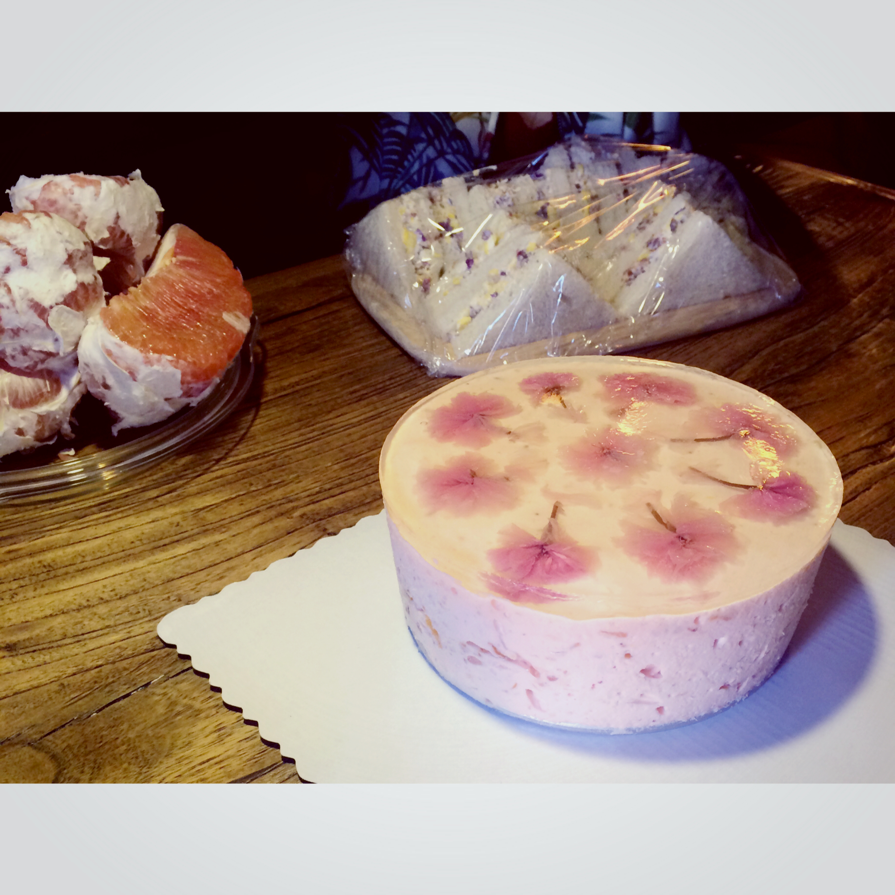 樱花渐变慕斯蛋糕（6寸）