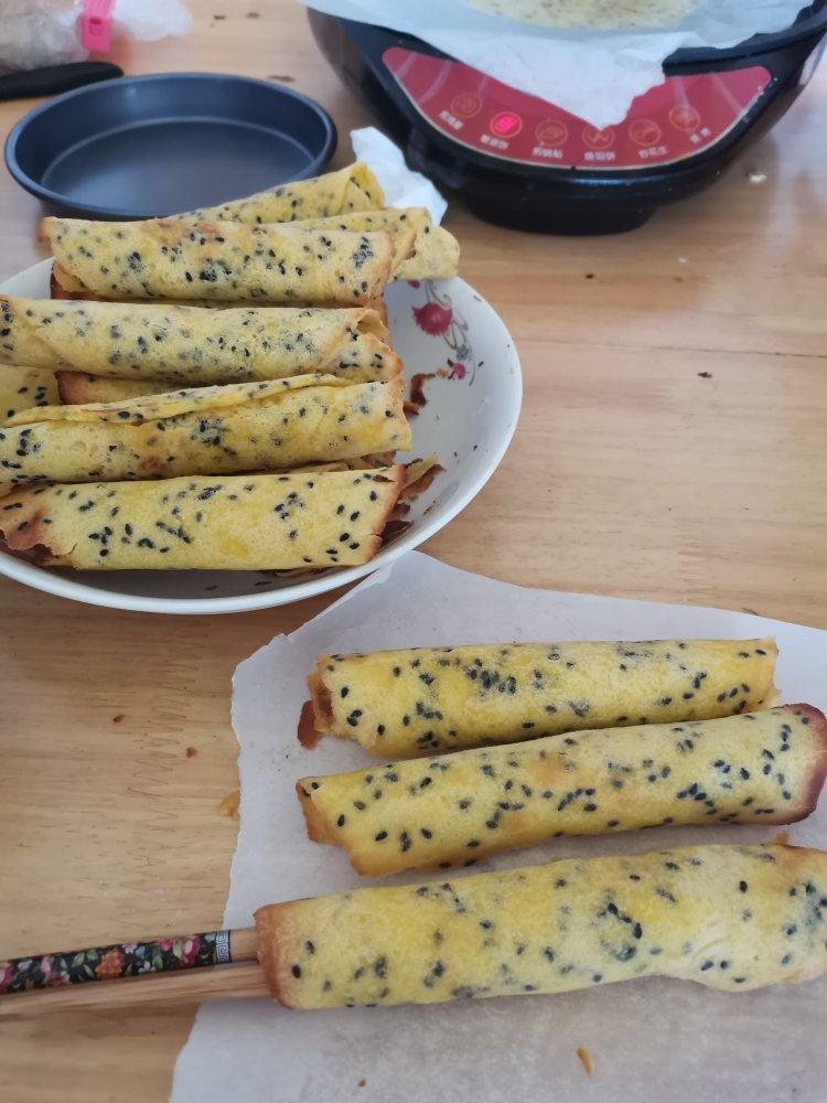 黑芝麻手工鸡蛋卷