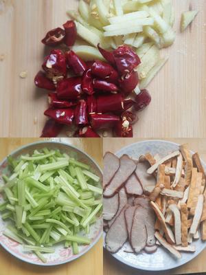 芹菜豆干炒腊肉的做法 步骤1
