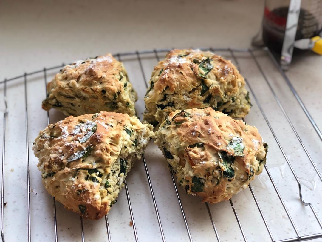 菠菜南瓜奶酪丹波面包丨健康·烘焙