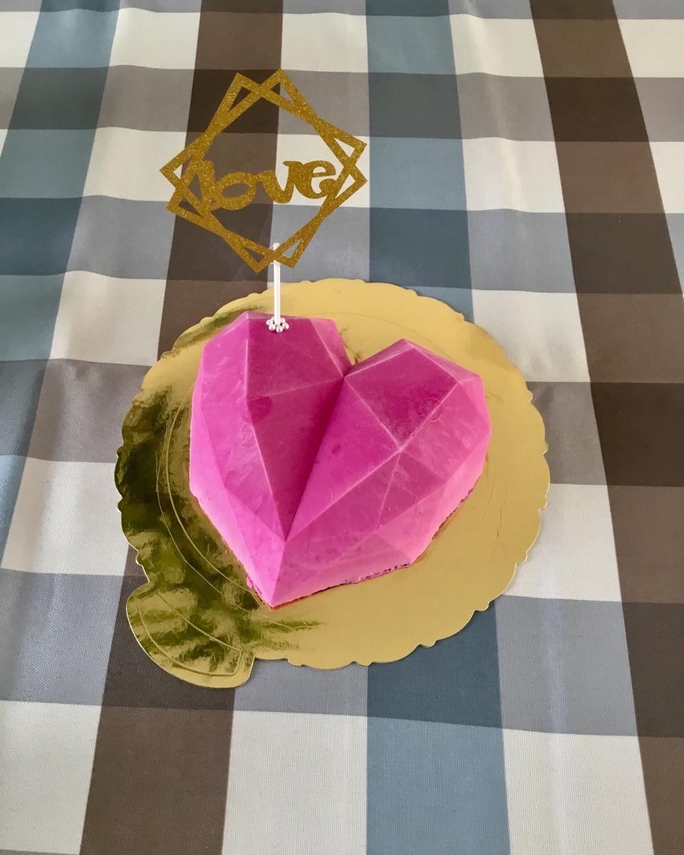 💎钻石心形火龙果慕斯💎