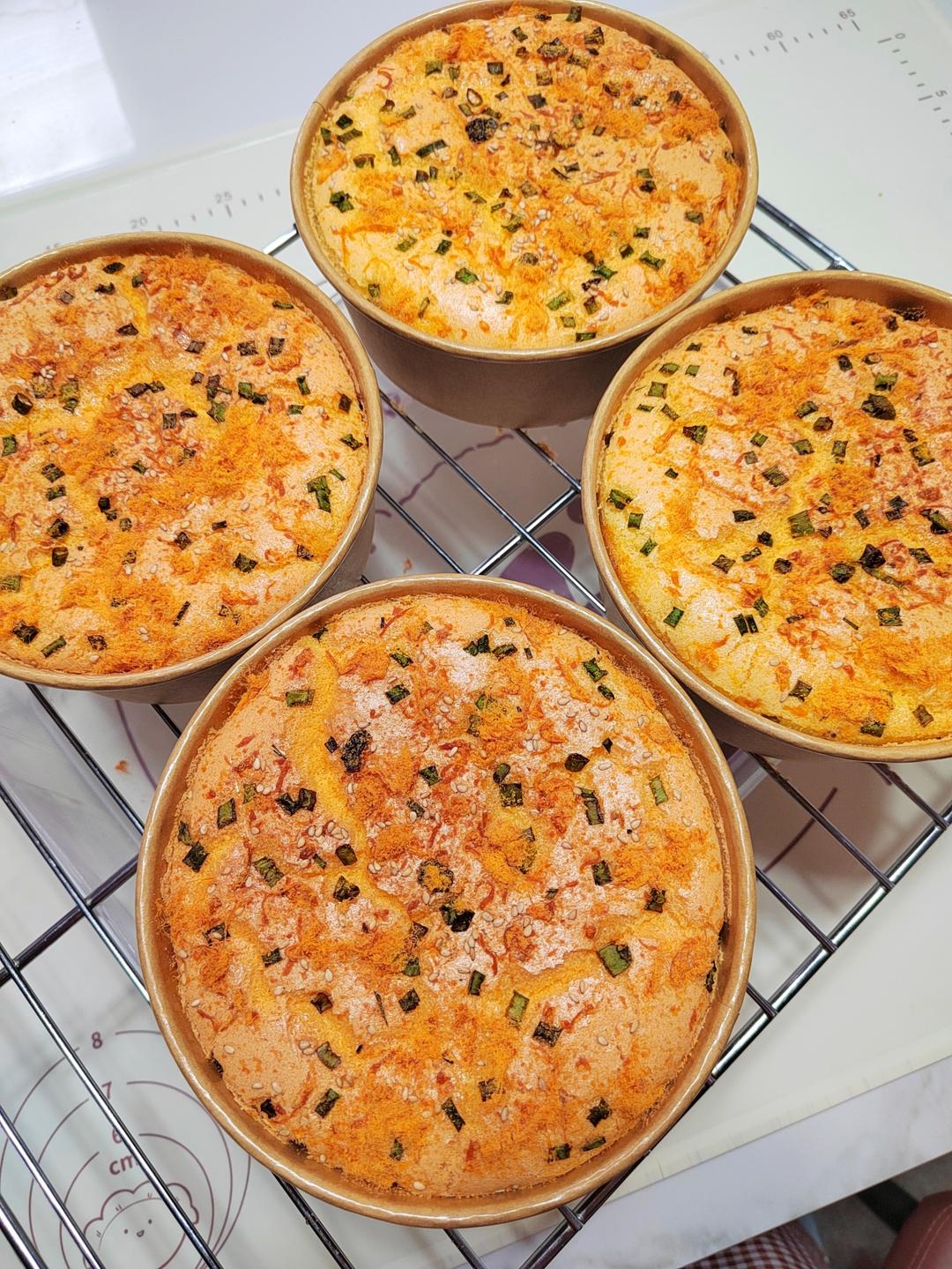 6寸 戚风蛋糕/ 香葱肉松蛋糕