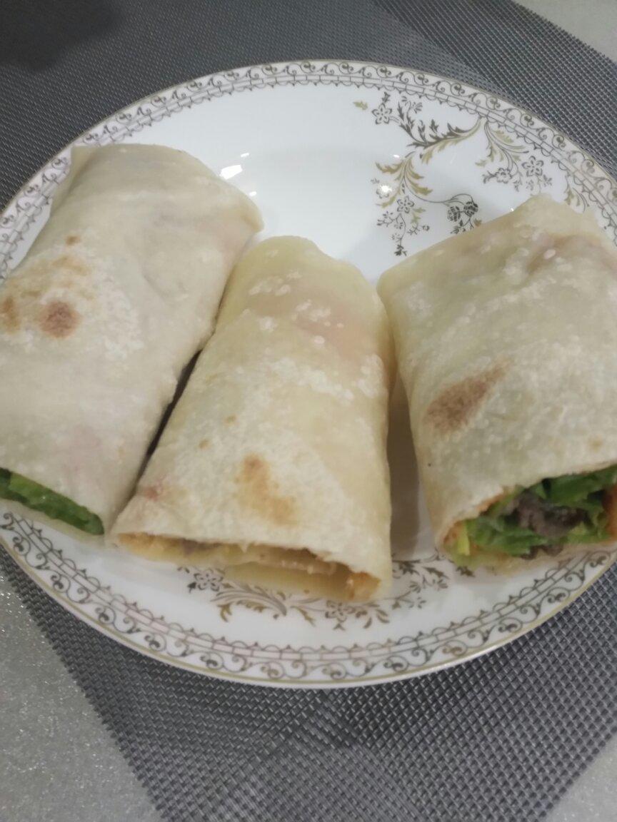 肉丝卷饼