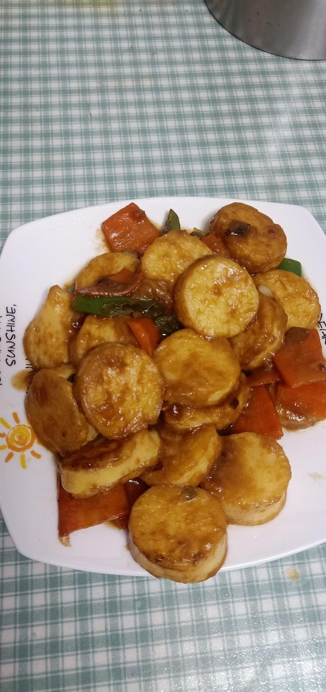 大月月21做的家常红烧日本豆腐超级下饭菜