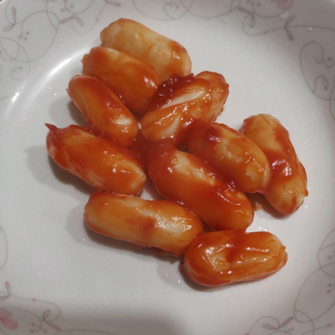 风雨之后总会见彩虹做的番茄酱炒年糕