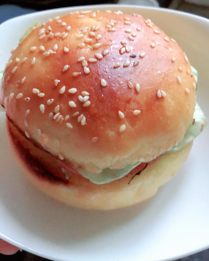 肯德基早餐汉堡轻松在家做 ---『玉米鸡肉汉堡包』