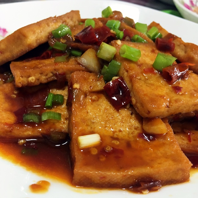 鱼香煎豆腐