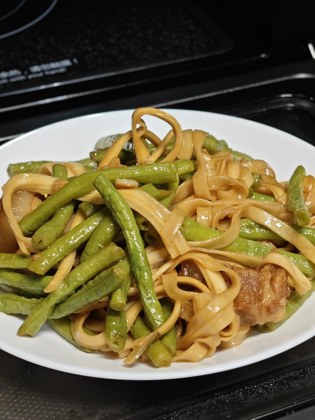 地道老北京扁豆焖面 豆角焖面 太好吃小心吃撑哦