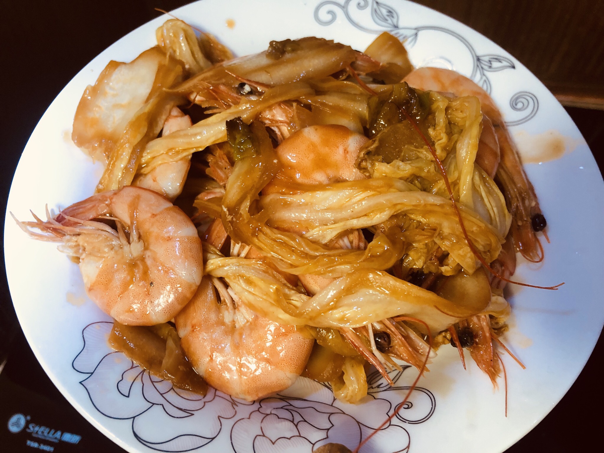 大虾炒白菜的做法