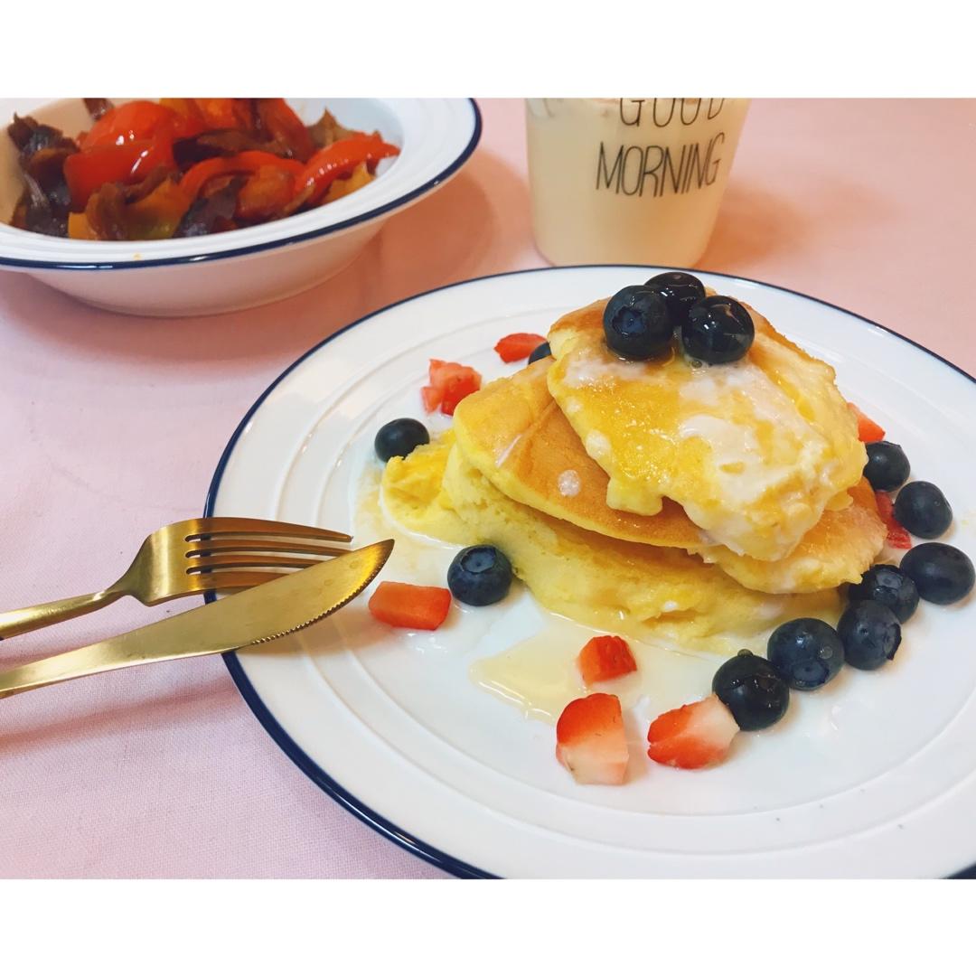 原味无油日式舒芙蕾厚松饼