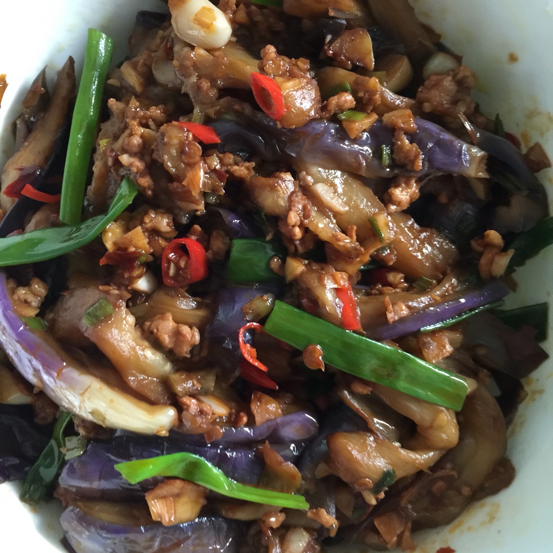 红烧肉沫茄子
