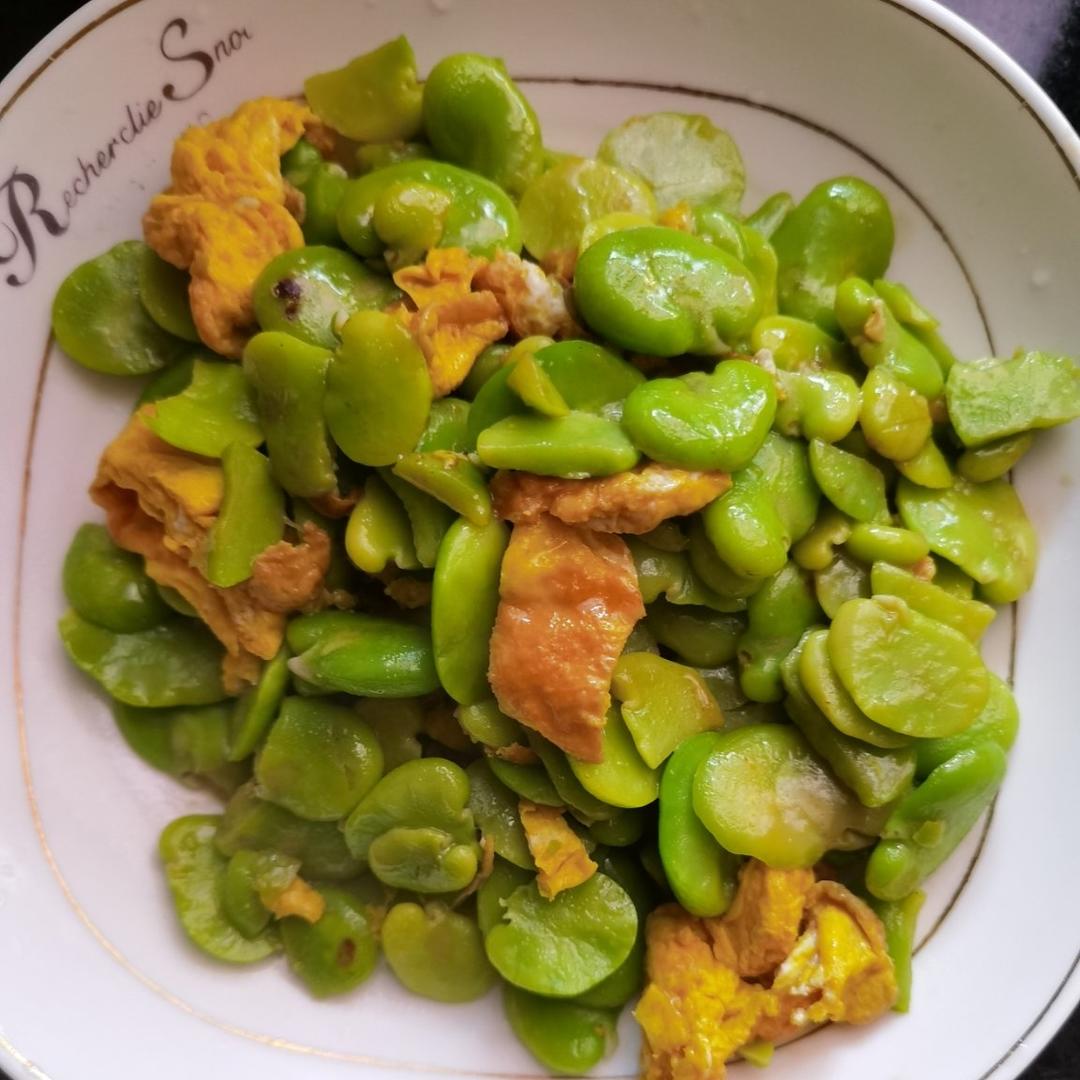 下饭菜！鸡蛋炒蚕豆米！一家人都爱吃！