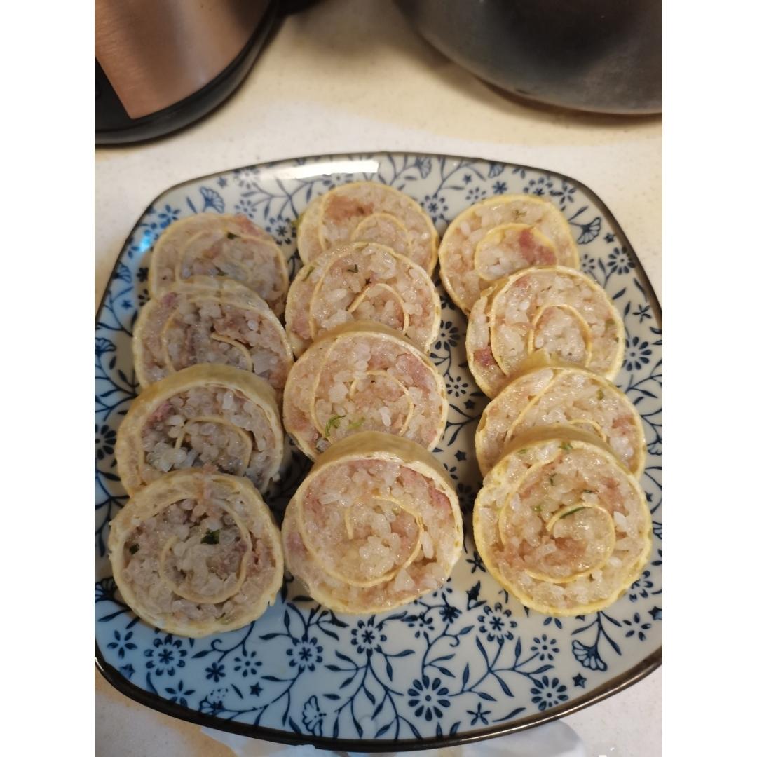 懒人的～糯米肉沫卷