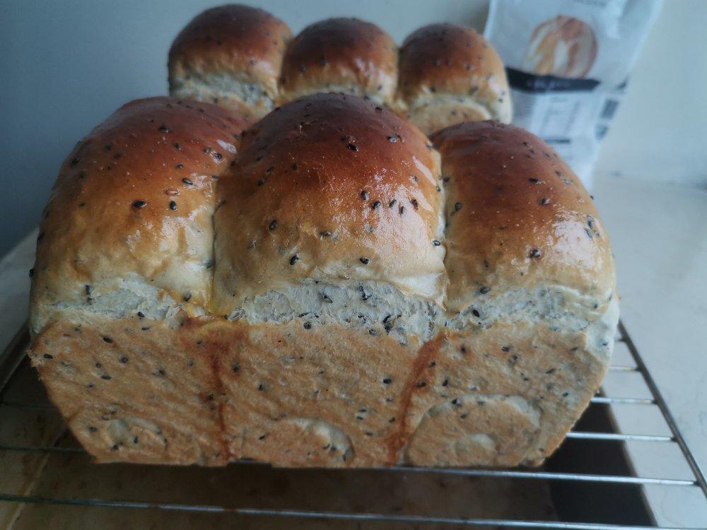 面包日记丨放三天依旧超柔软の黑芝麻吐司【波兰种吐司】