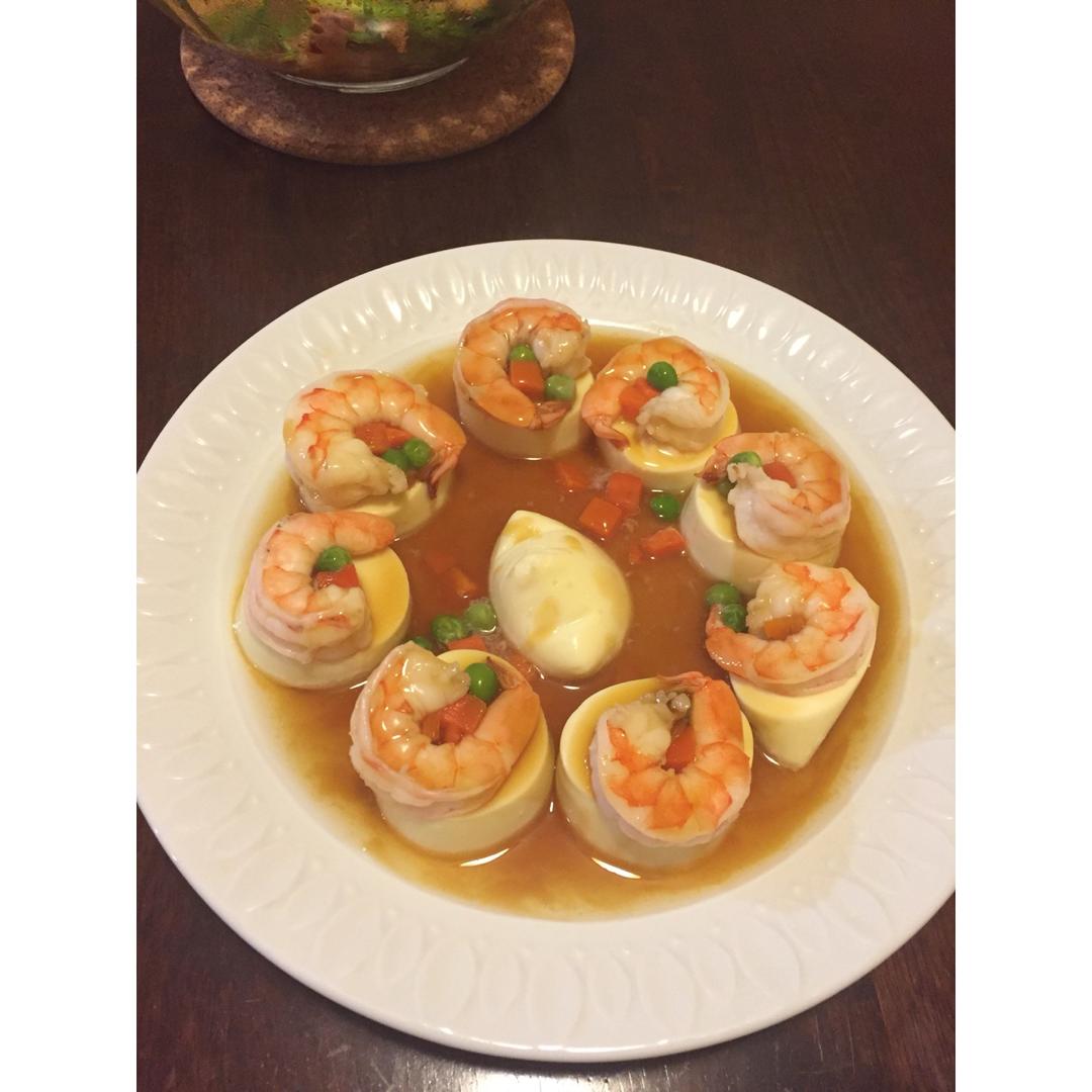 日本豆腐蒸虾仁